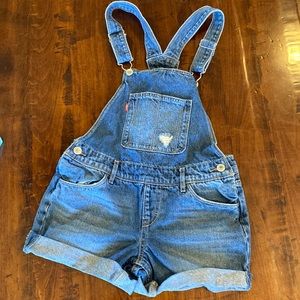 Cute girls overalls. Maybe my daughter wore once! Excellent condition!